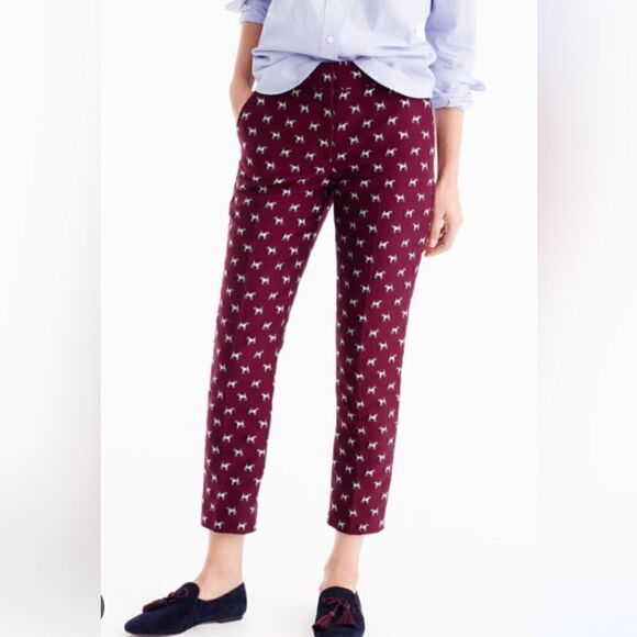 - J Crew terrier dog print jacquard pants. Size 4T - Picture 1 of 8